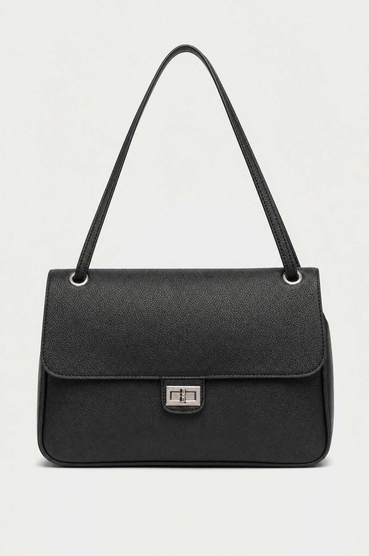 Canonbury Flap Shoulder Bag in Black