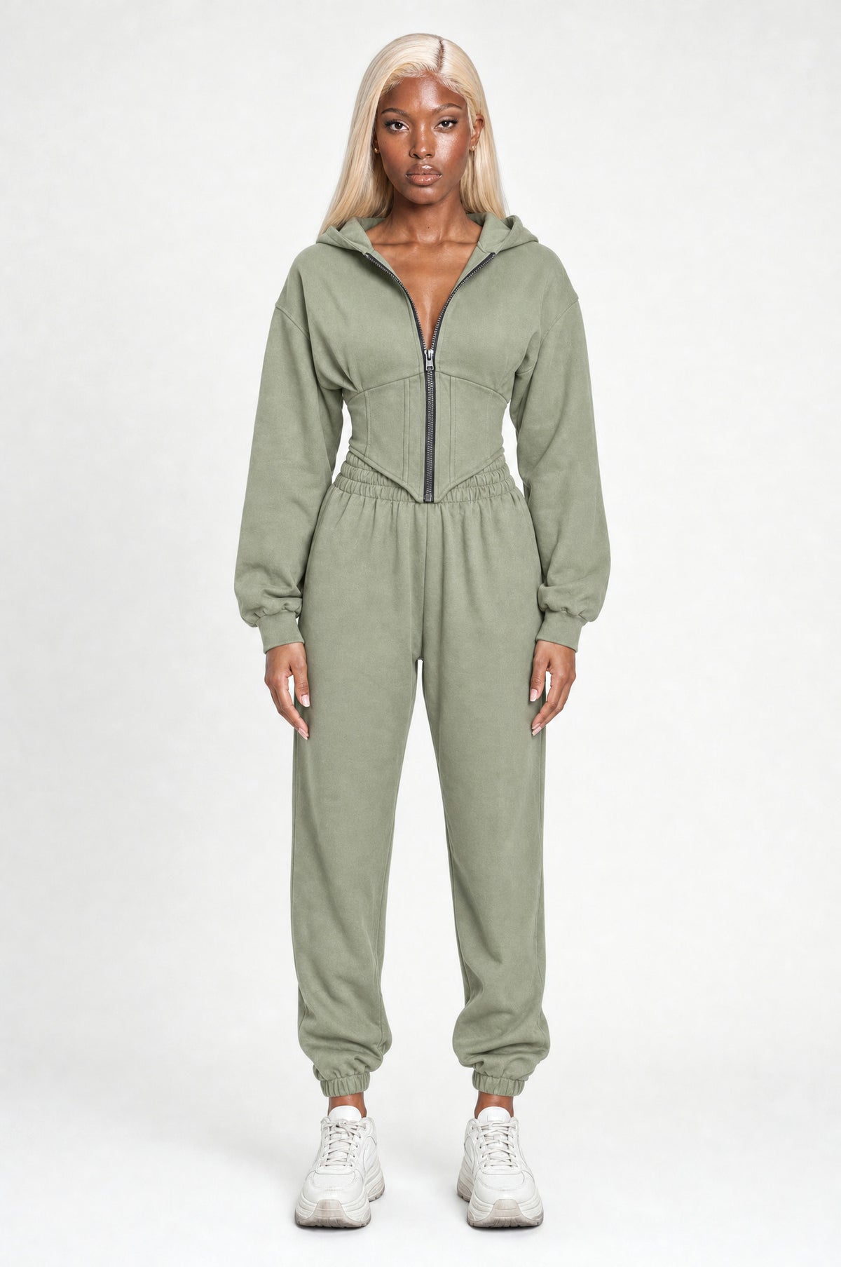 The Battersea Lounge Set in Sage, front