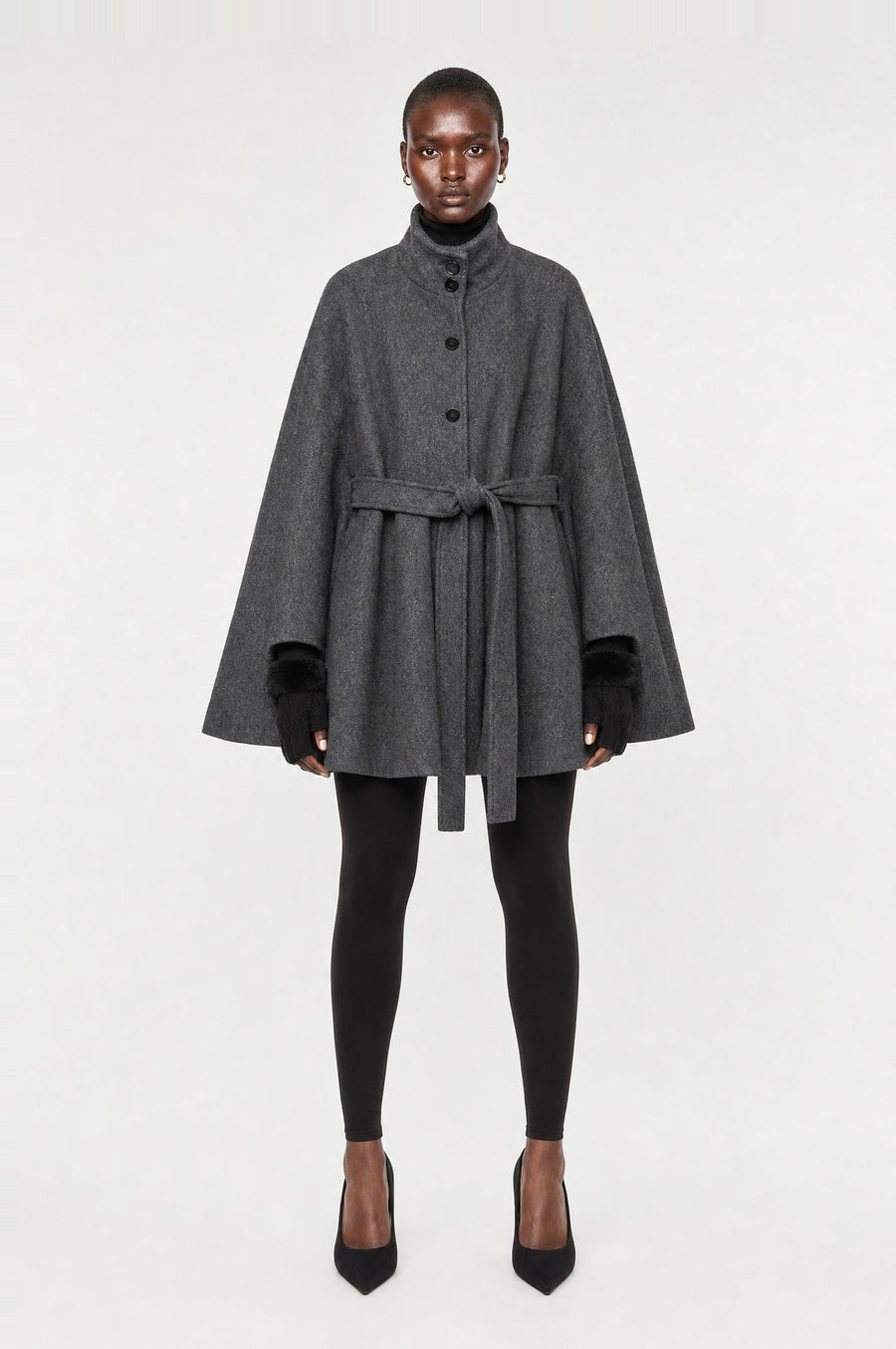 The Highbury Belted Cape Coat