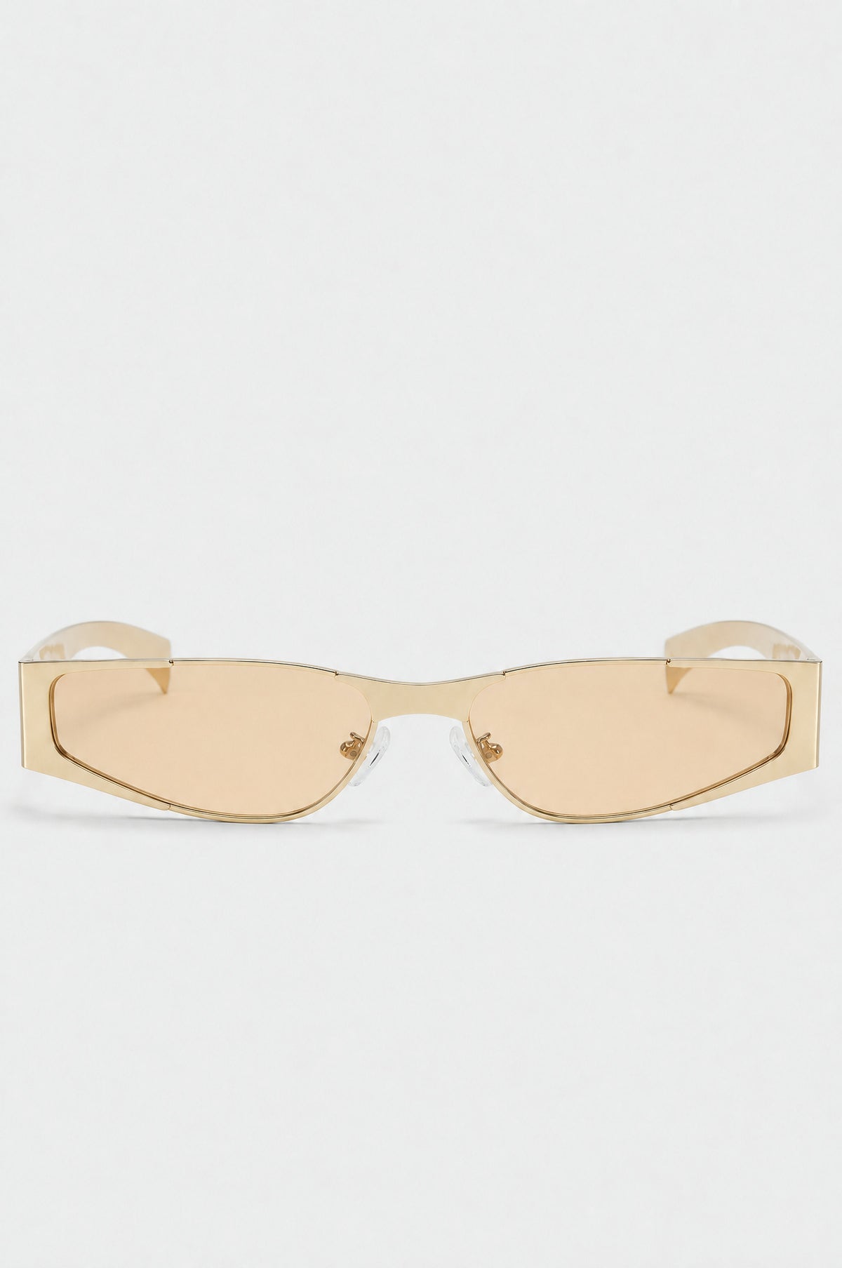 The Putney Wrap Sunglasses in Gold Peach, front