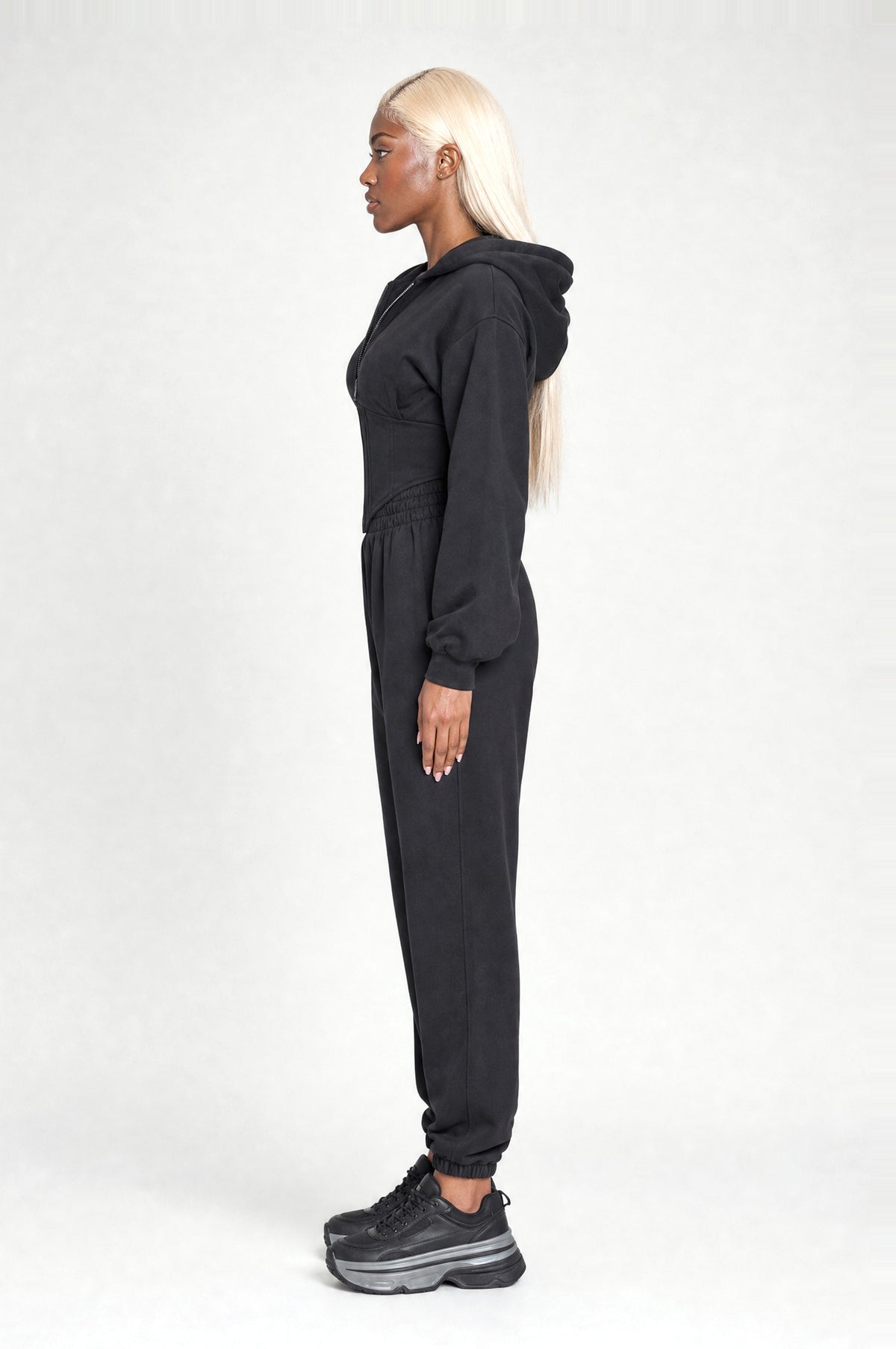 Battersea Lounge Set in Black, side profile