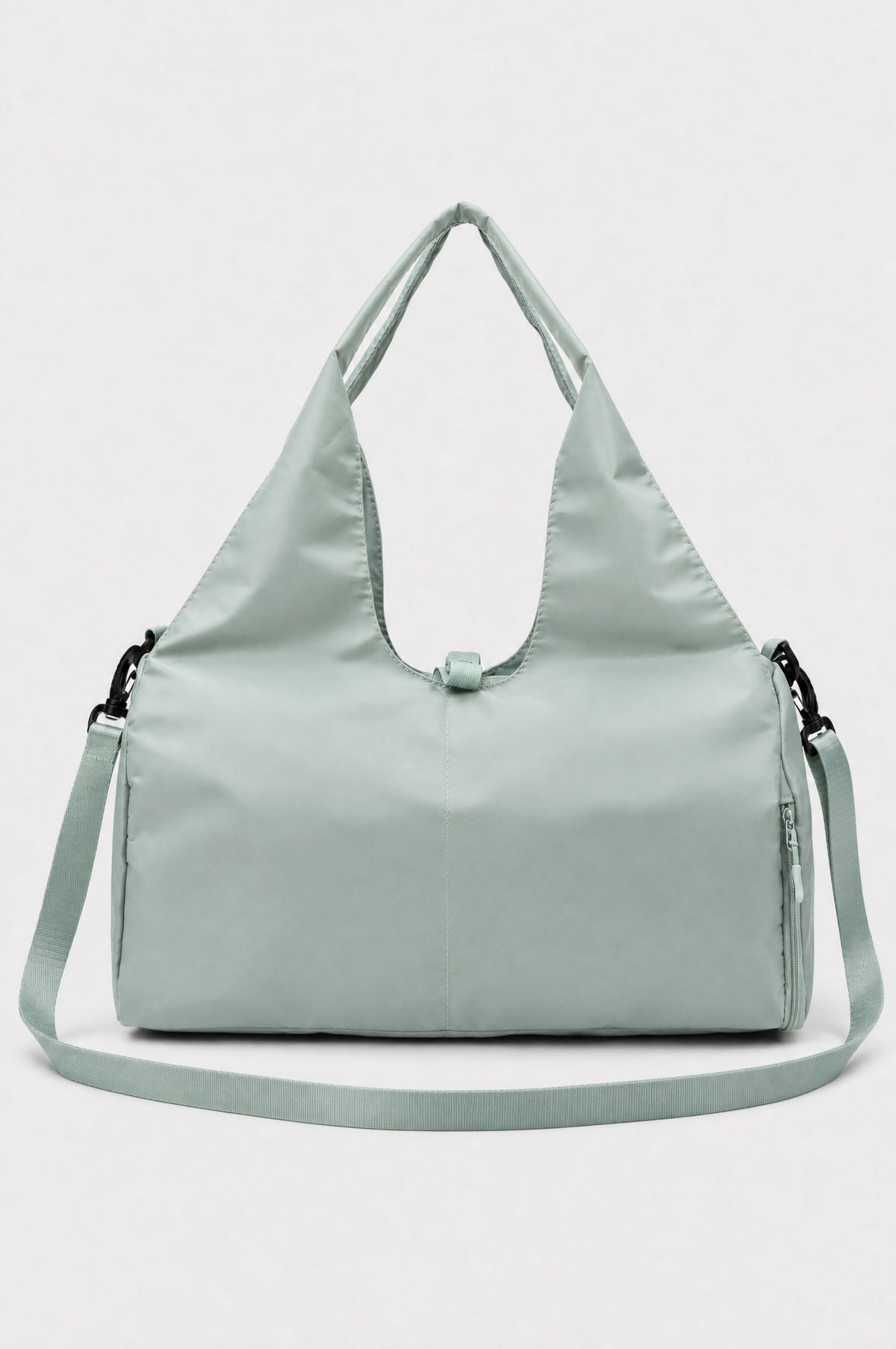 The Greenwich Travel Bag in Mint, bag alone with shoulder strap