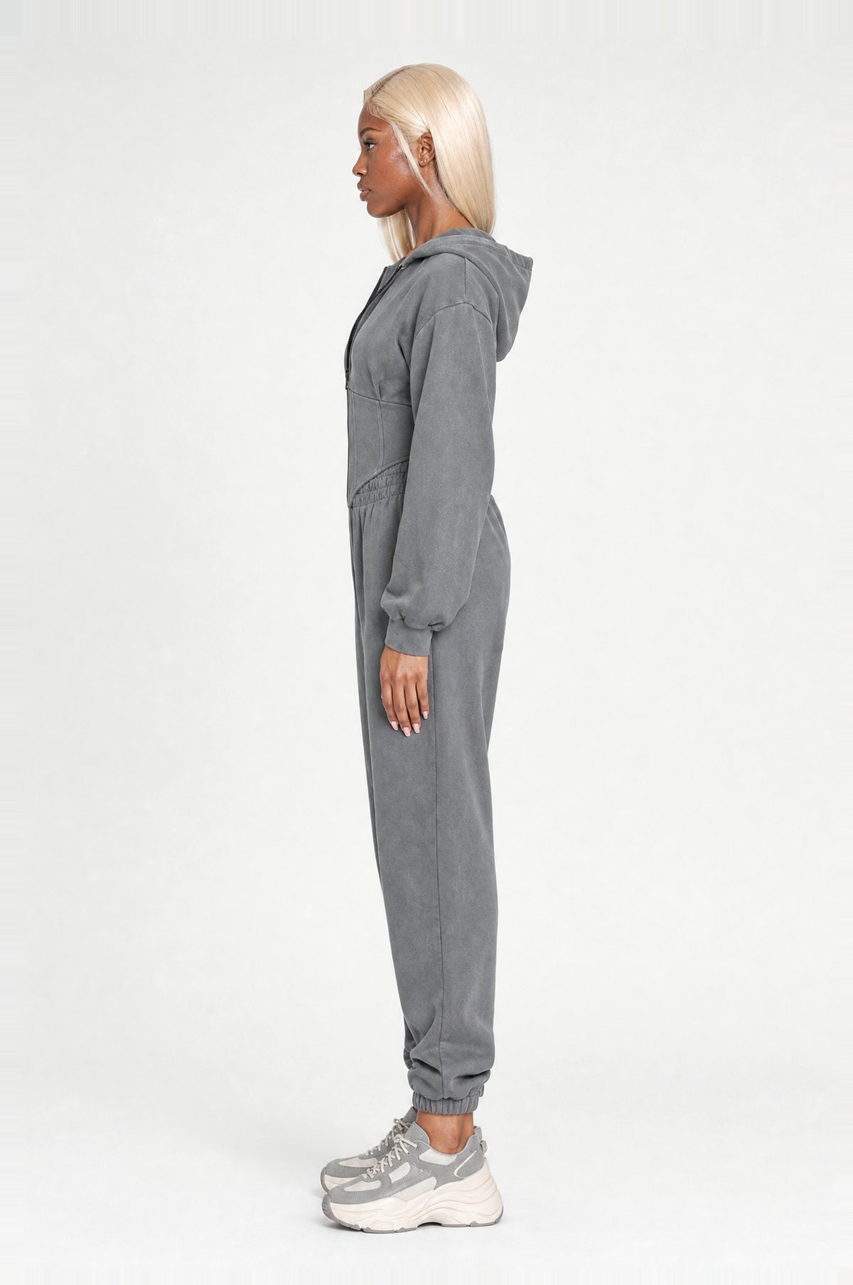 Battersea Lounge Set in Grey, side profile