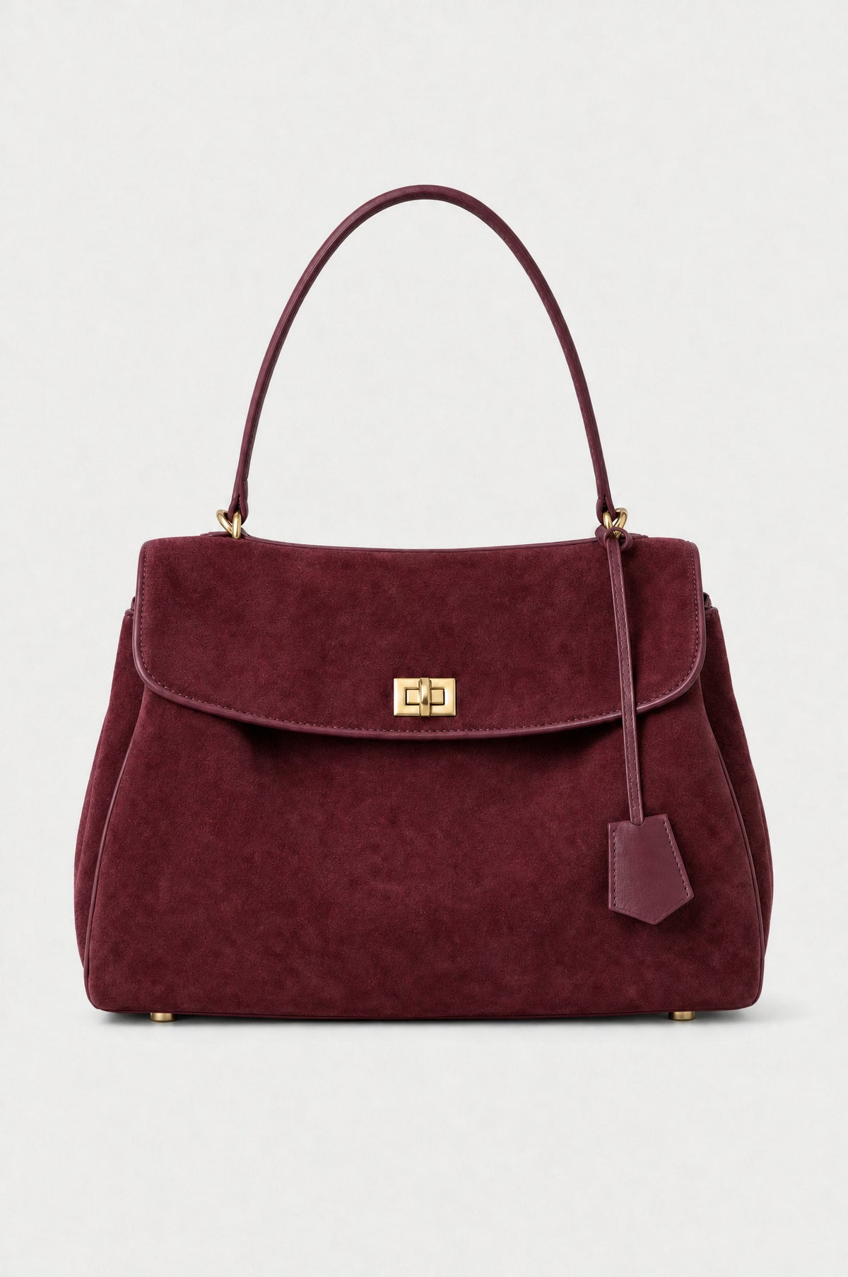 The Kensington Top-Handle Bag in Red, product shot, front