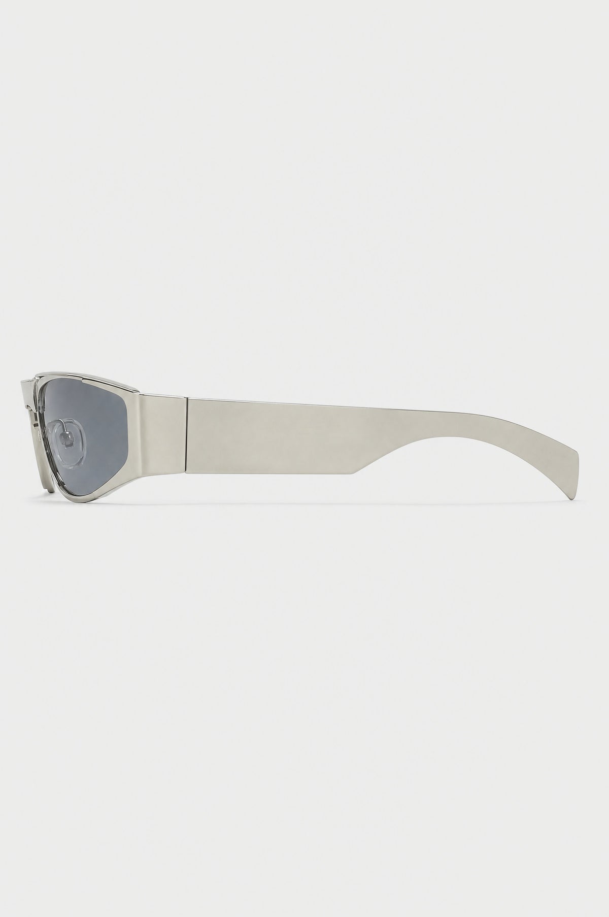 The Putney Wrap Sunglasses in Silver, side view