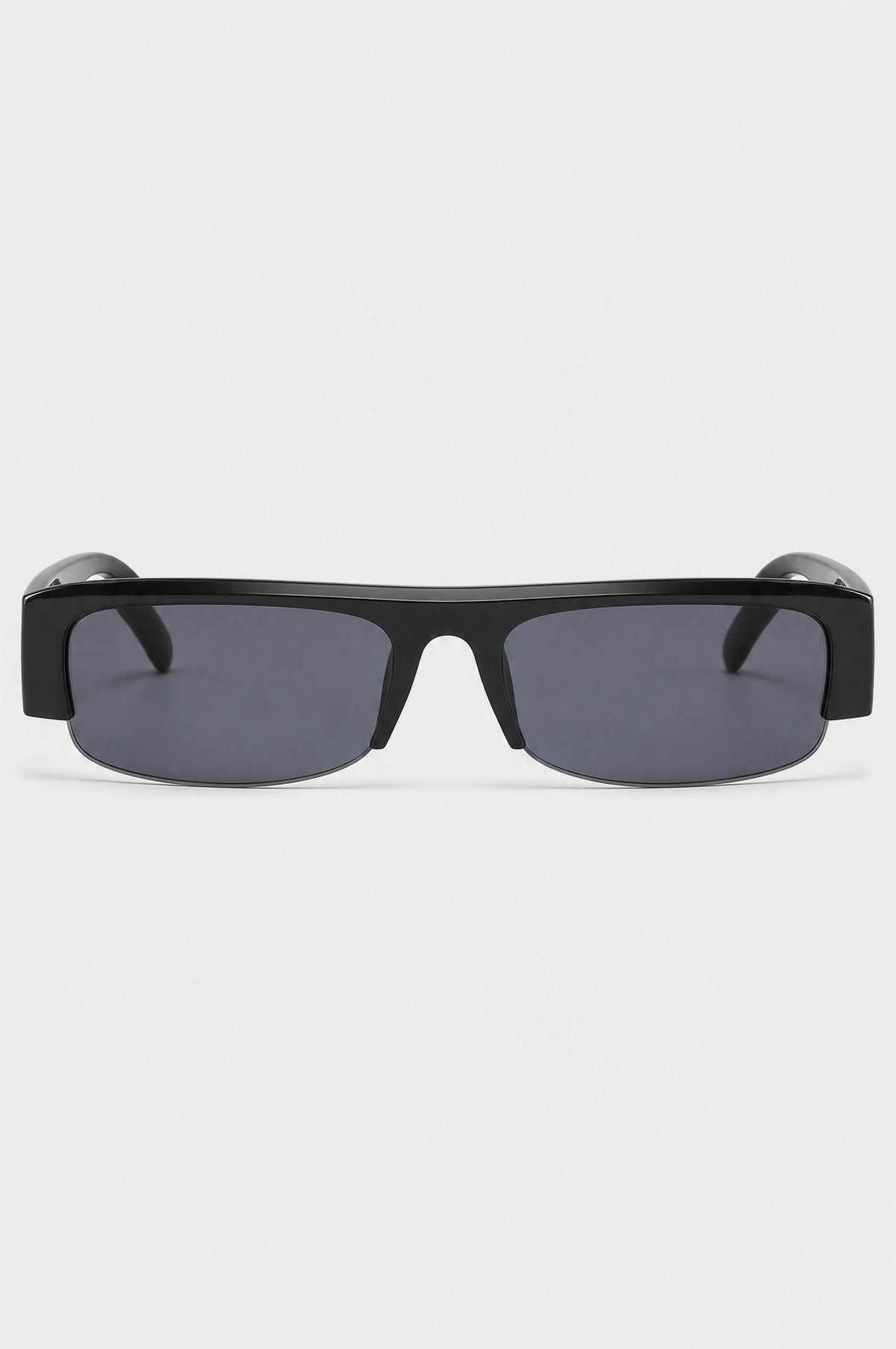 The Barnes Rectangle Sunglasses in Black, front