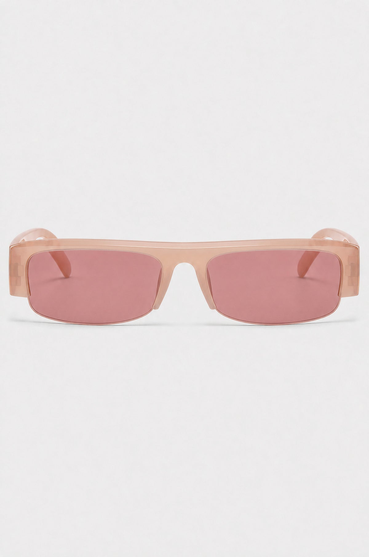 The Barnes Rectangle Sunglasses in Blush, front