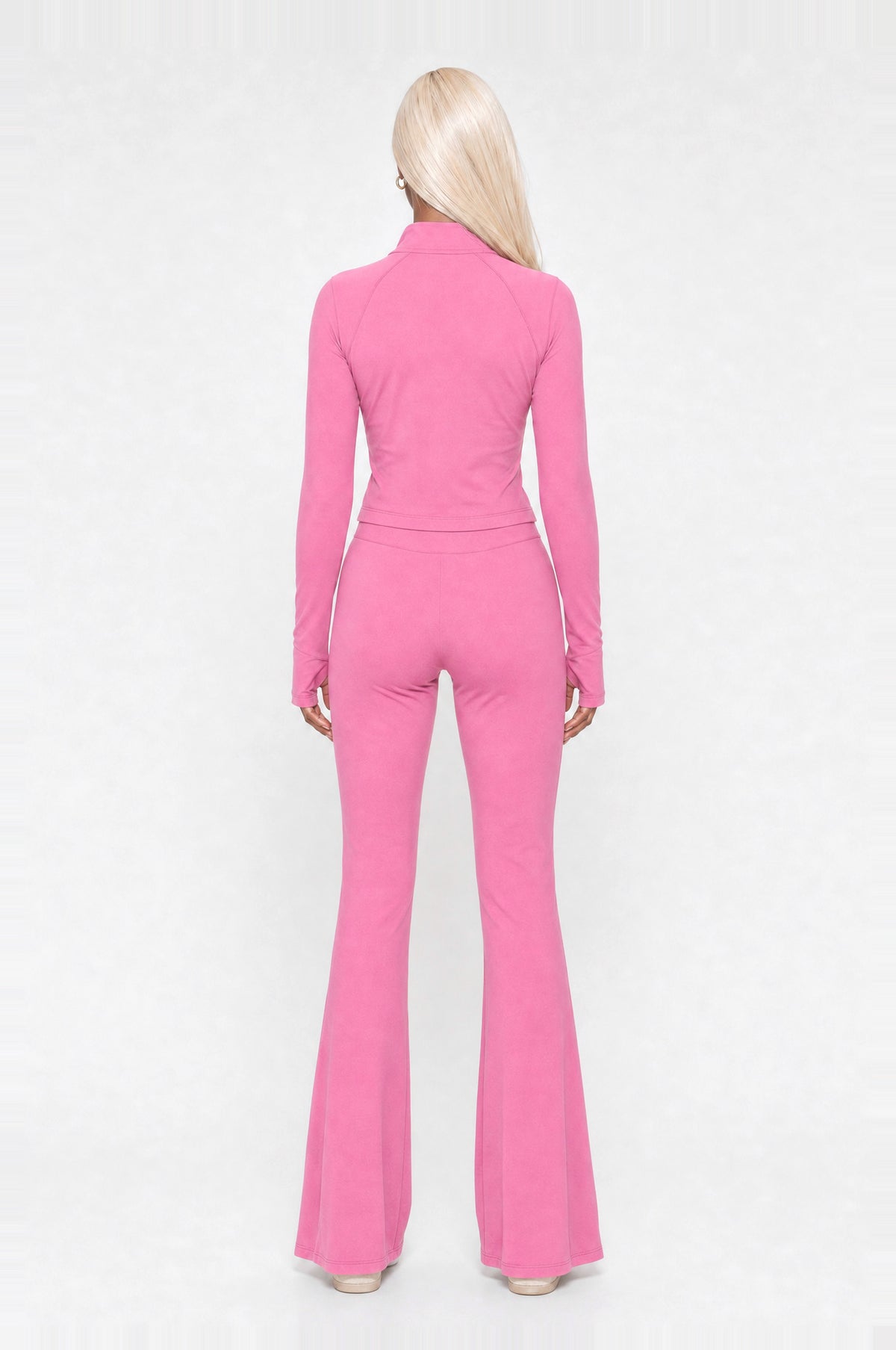 Peckham Flare Two-Piece Set in Pink, back view