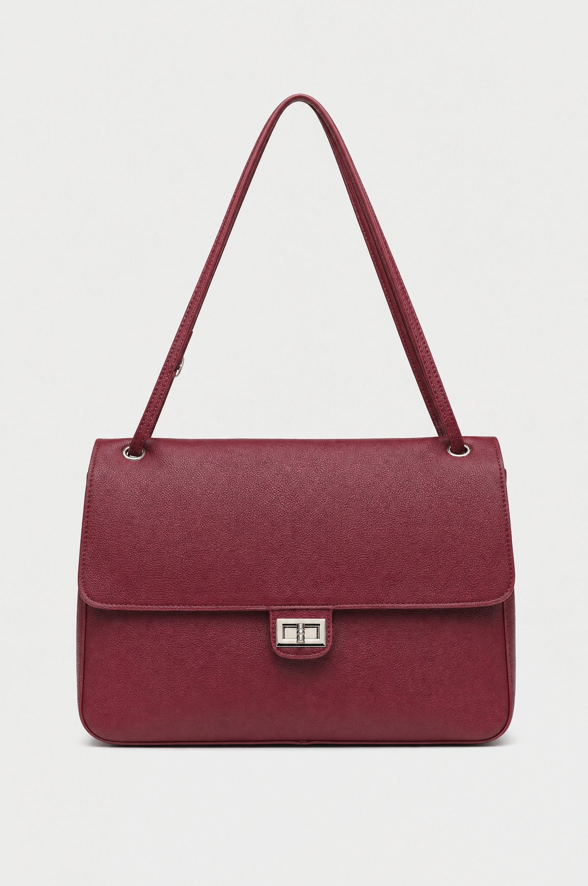 Canonbury Flap Shoulder Bag in Burgundy