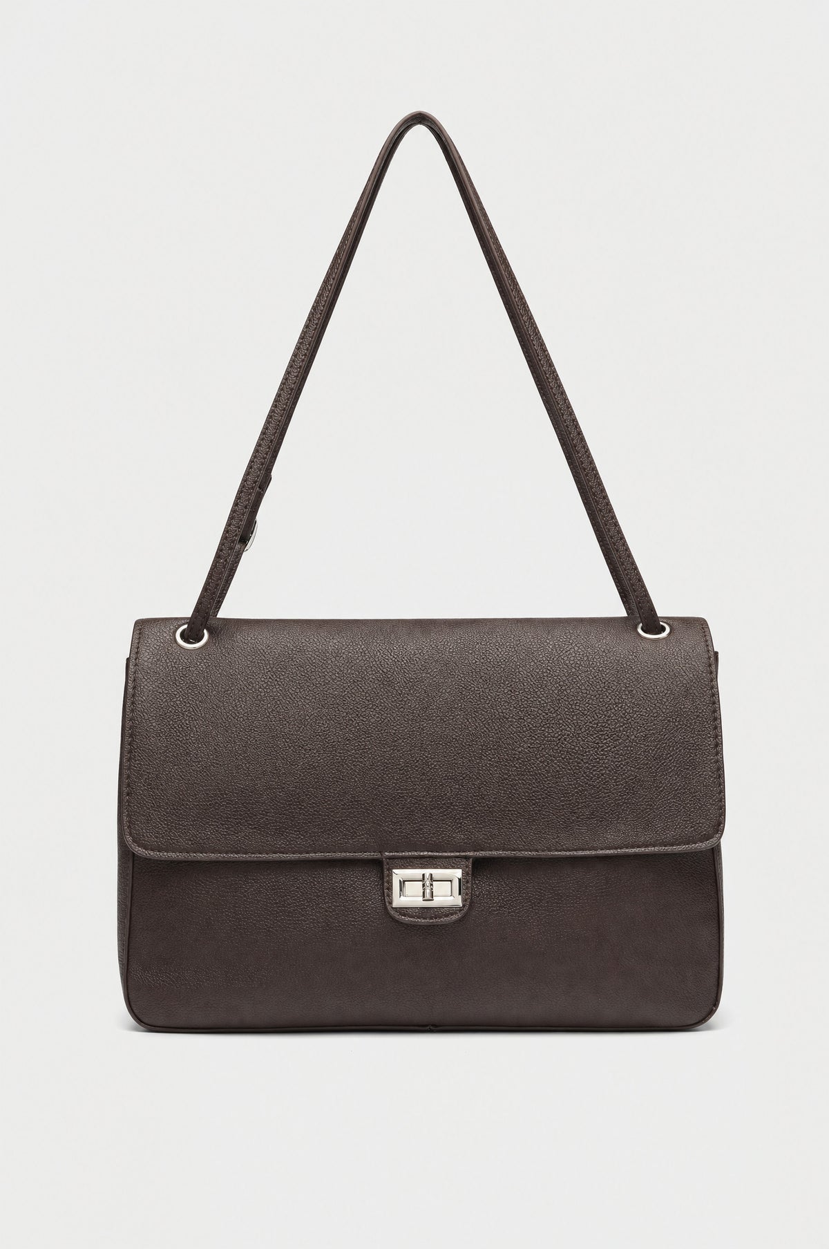 Canonbury Flap Shoulder Bag in Coffee