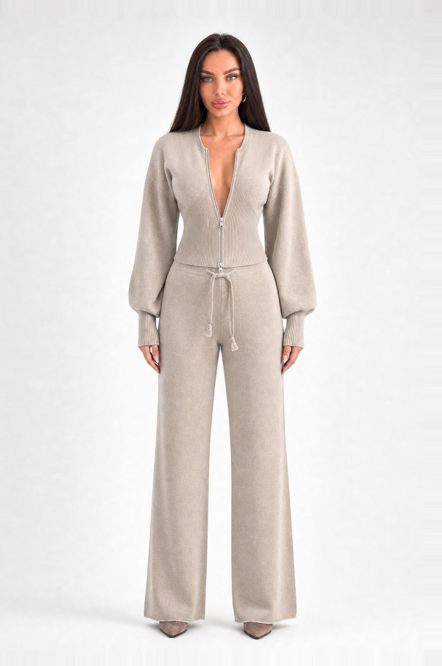 The Euston Knitted Zip-Up Set