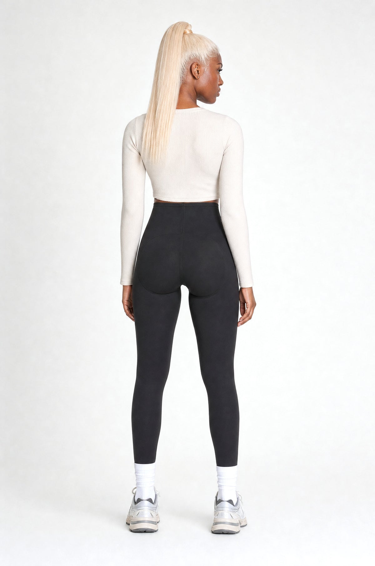 The Regent Tummy-Control Leggings in Black, back
