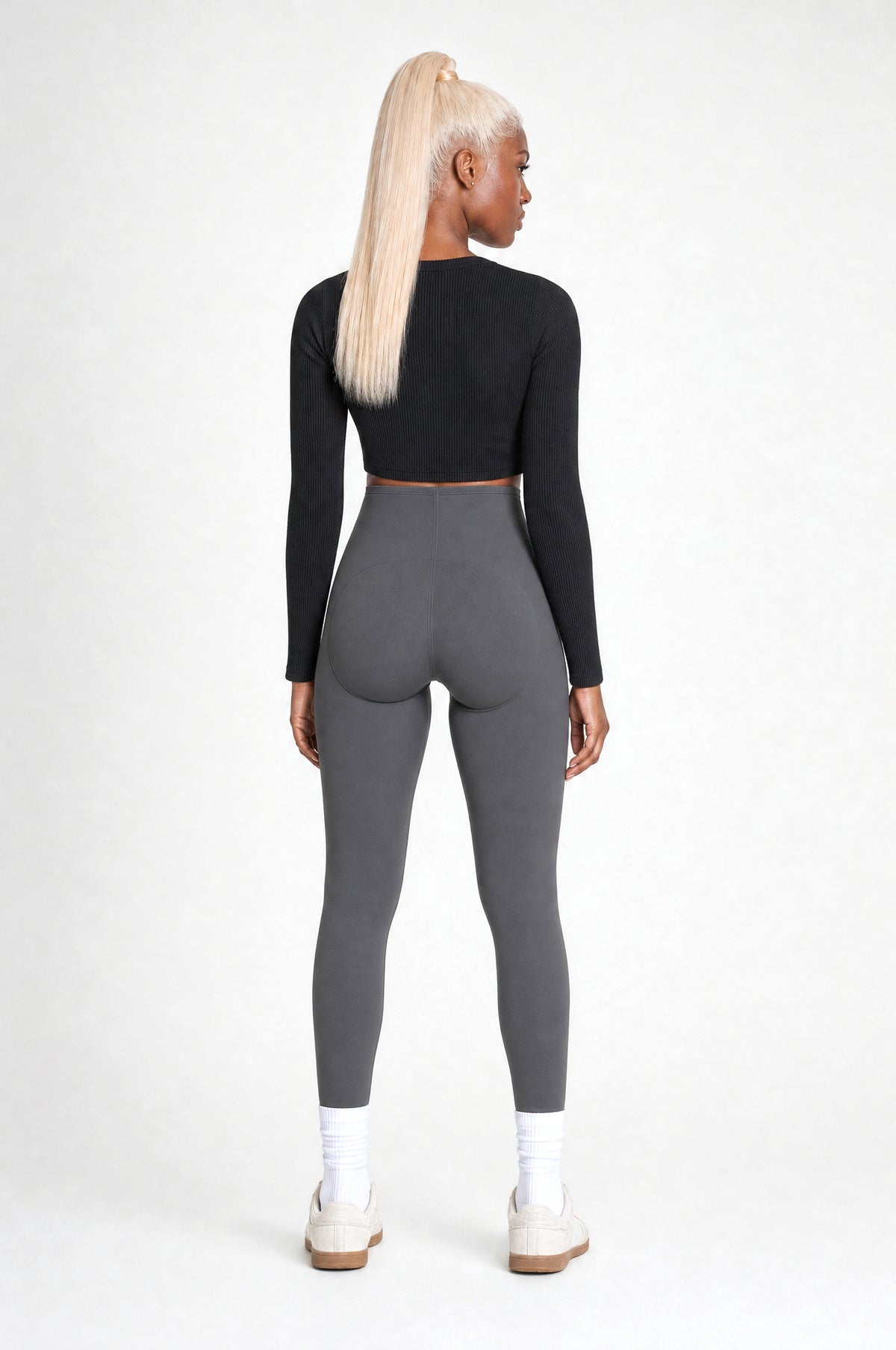 The Regent Tummy-Control Leggings in Grey, back