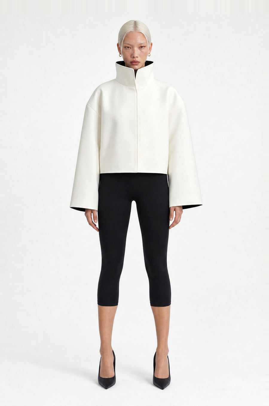 The Sloane Funnel-Neck Cropped Jacket