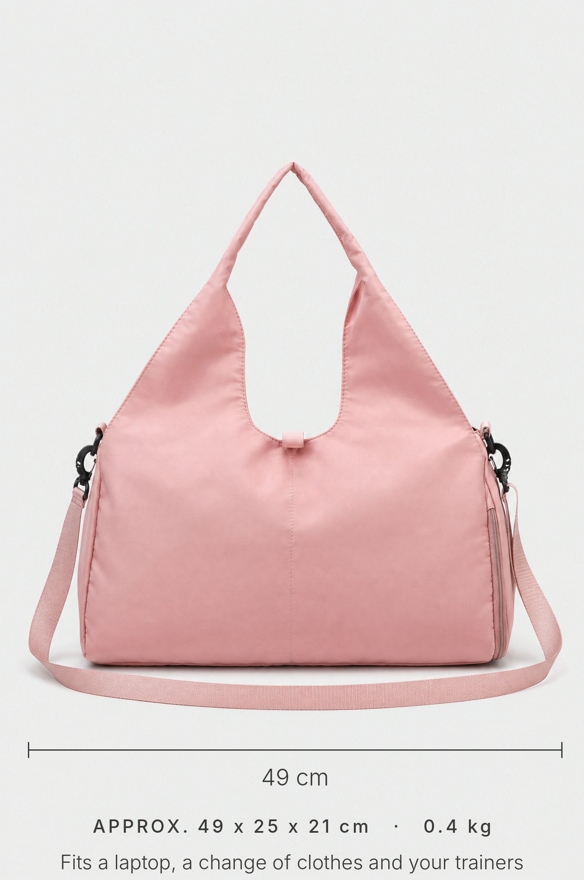 The Greenwich Travel Bag in Pink, size guide
