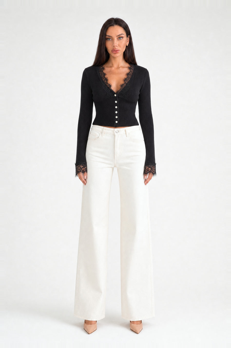 The Holland Lace-Trim Cardigan