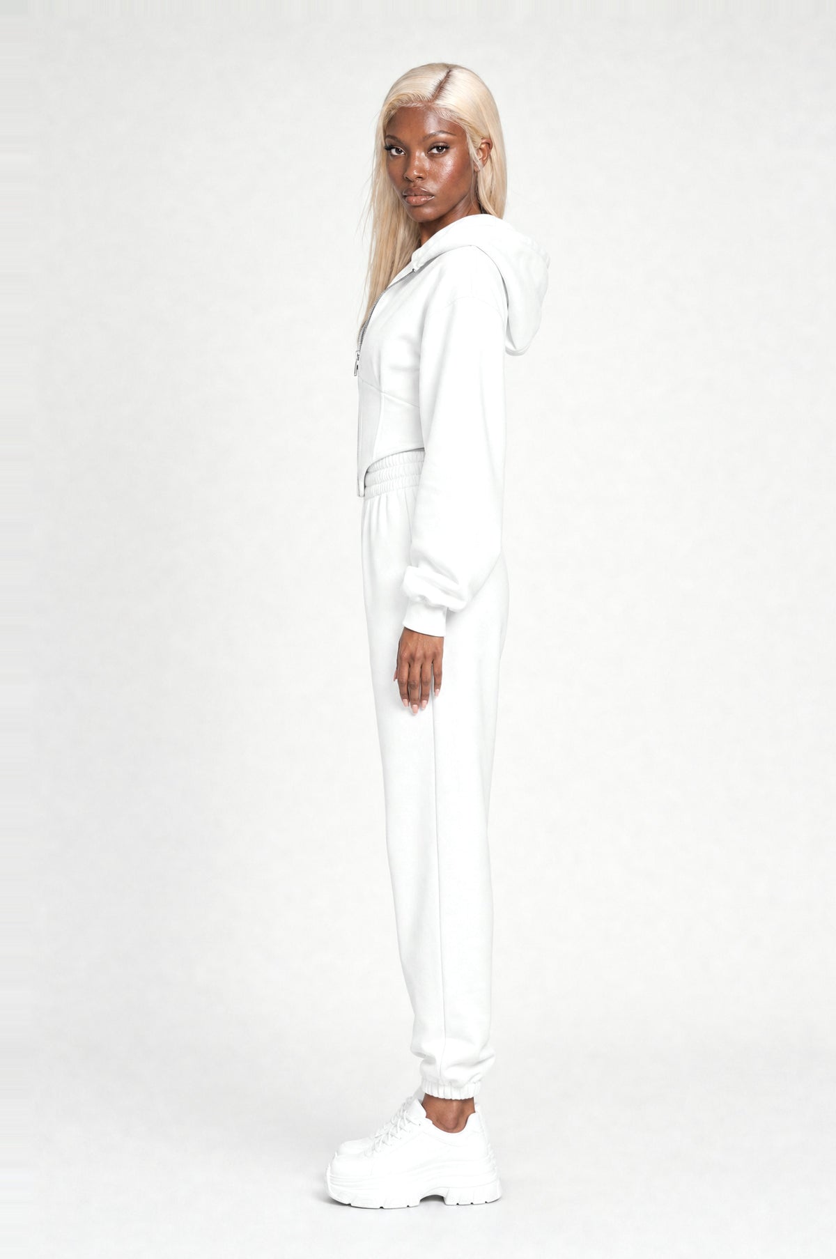 Battersea Lounge Set in White, side